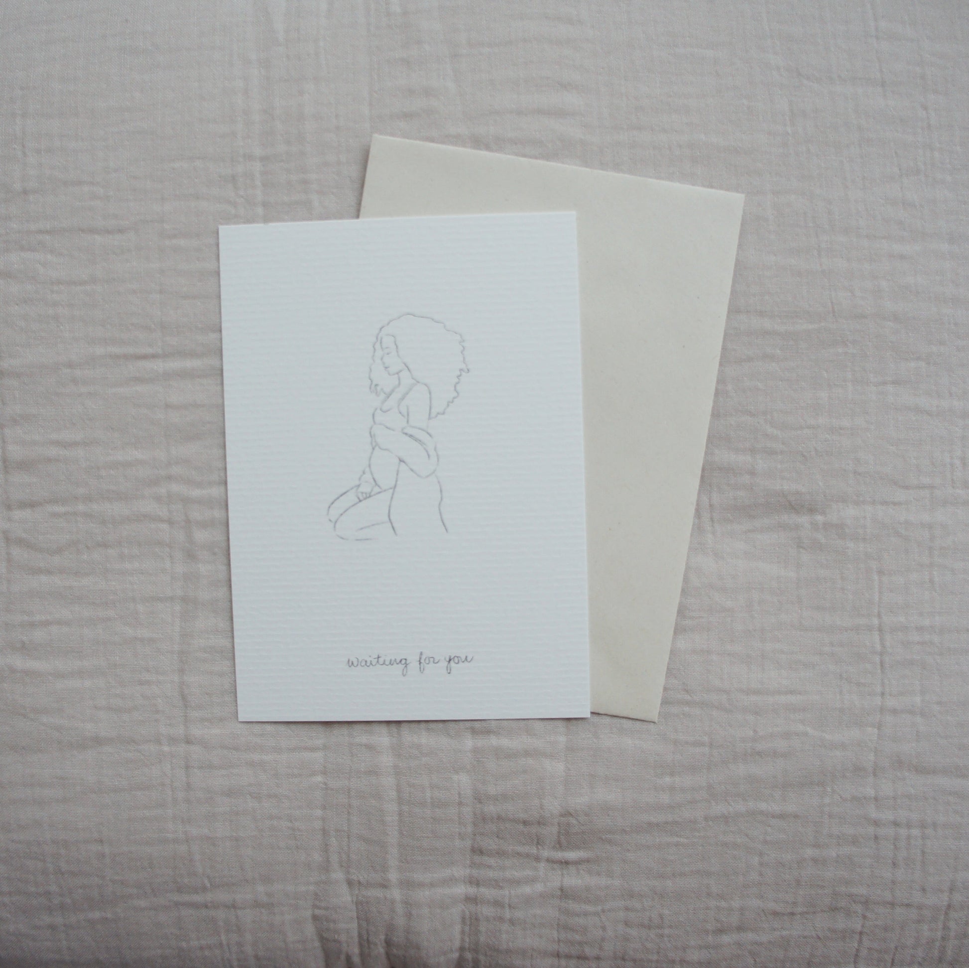 Tothemoon ☾ Post card - Hand-drawn - Designs for every moment Beddengoed Waiting for you