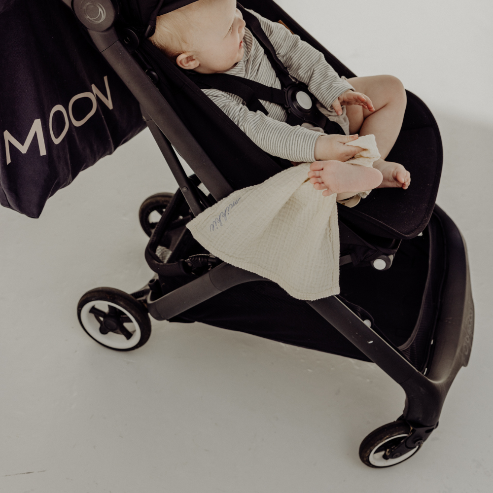 Tothemoon ☾ Tothemoon ☾ - Diaper bag with zipper - 100% Cotton Black print