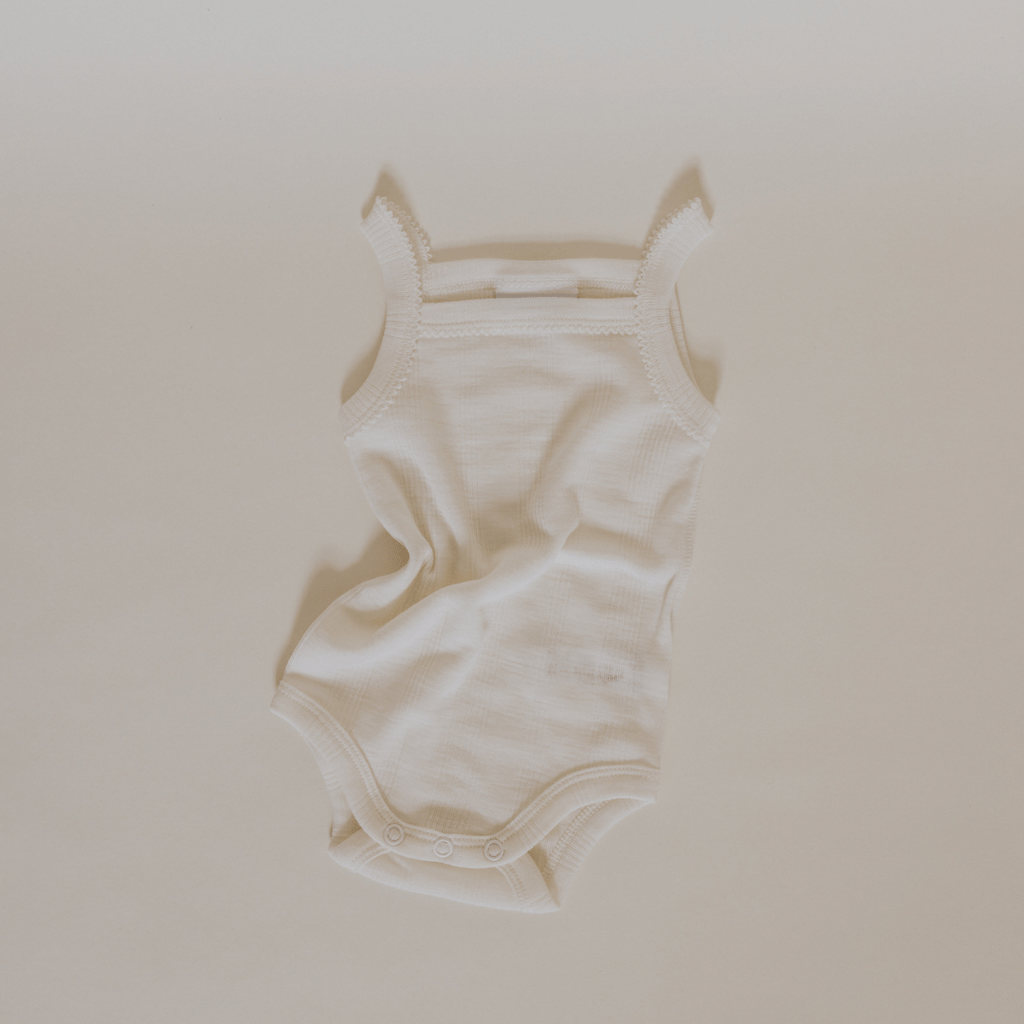 Tothemoon ☾ Tothemoon ☾ - Strap body - Wool & silk - Needle pattern - Natural Clothing 56/62