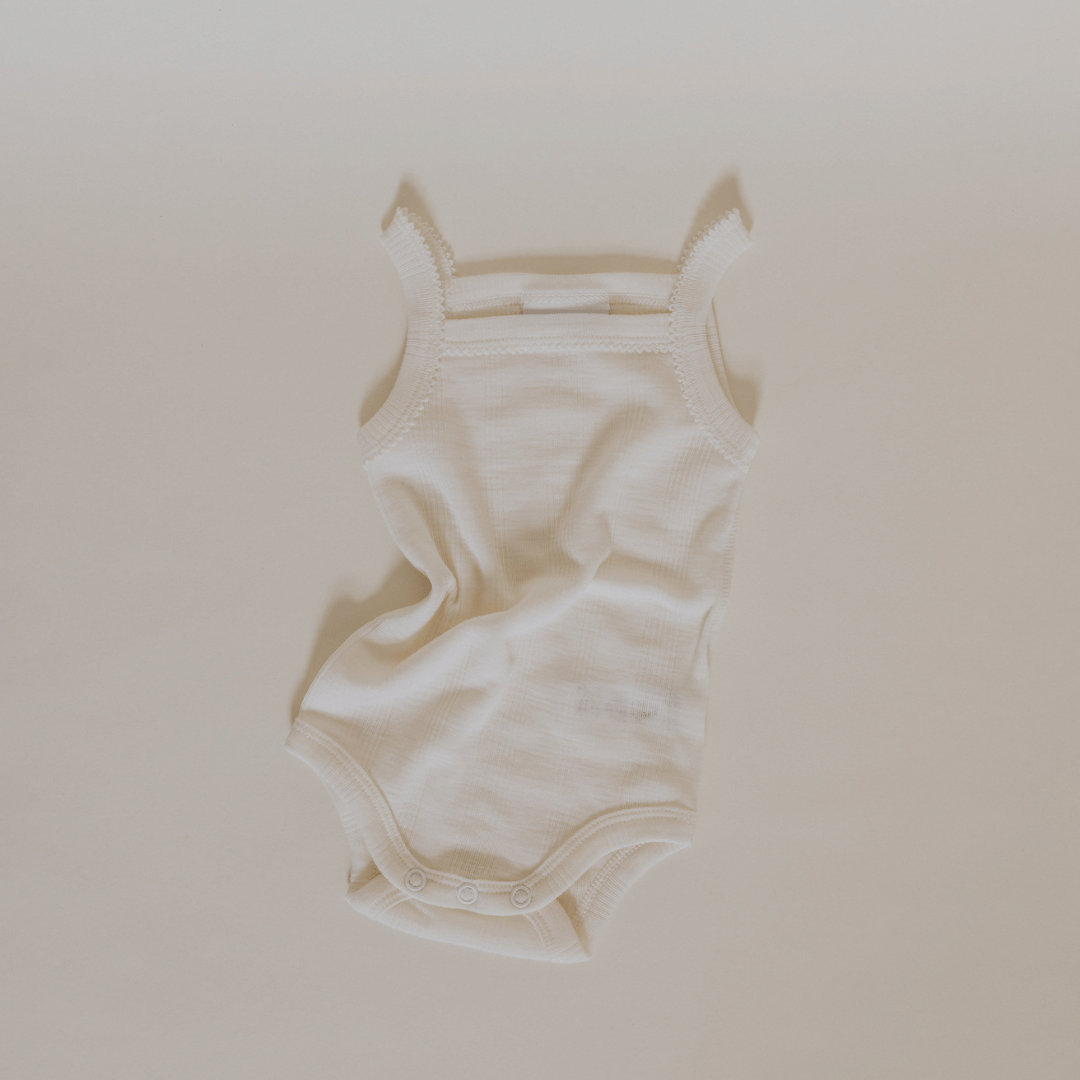Tothemoon ☾ Tothemoon ☾ - Strap body - Wool & silk - Needle pattern - Natural Clothing 56/62