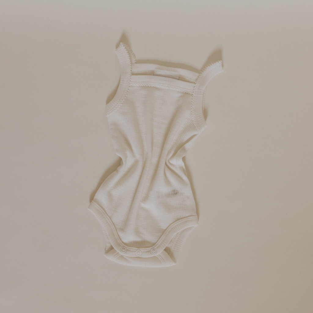 Tothemoon ☾ Tothemoon ☾ - Strap body - Wool & silk - Needle pattern - Natural Clothing 56/62
