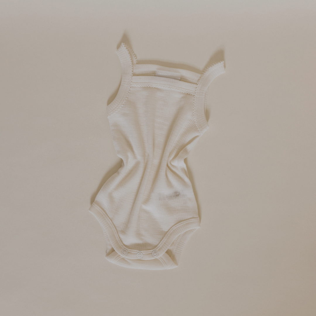 Tothemoon ☾ Tothemoon ☾ - Strap body - Wool & silk - Needle pattern - Natural Clothing 56/62