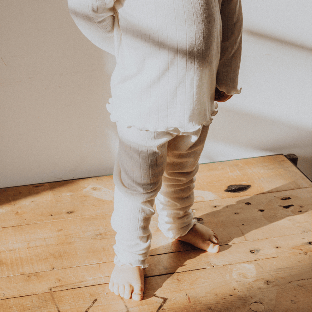 Tothemoon ☾ Tothemoon ☾ - Leggings - Curled ends - Wool & silk - Pointelle Clothing 86/92