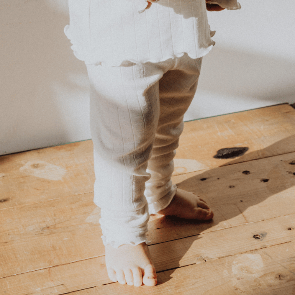 Tothemoon ☾ Tothemoon ☾ - Leggings - Curled ends - Wool & silk - Pointelle Clothing 86/92