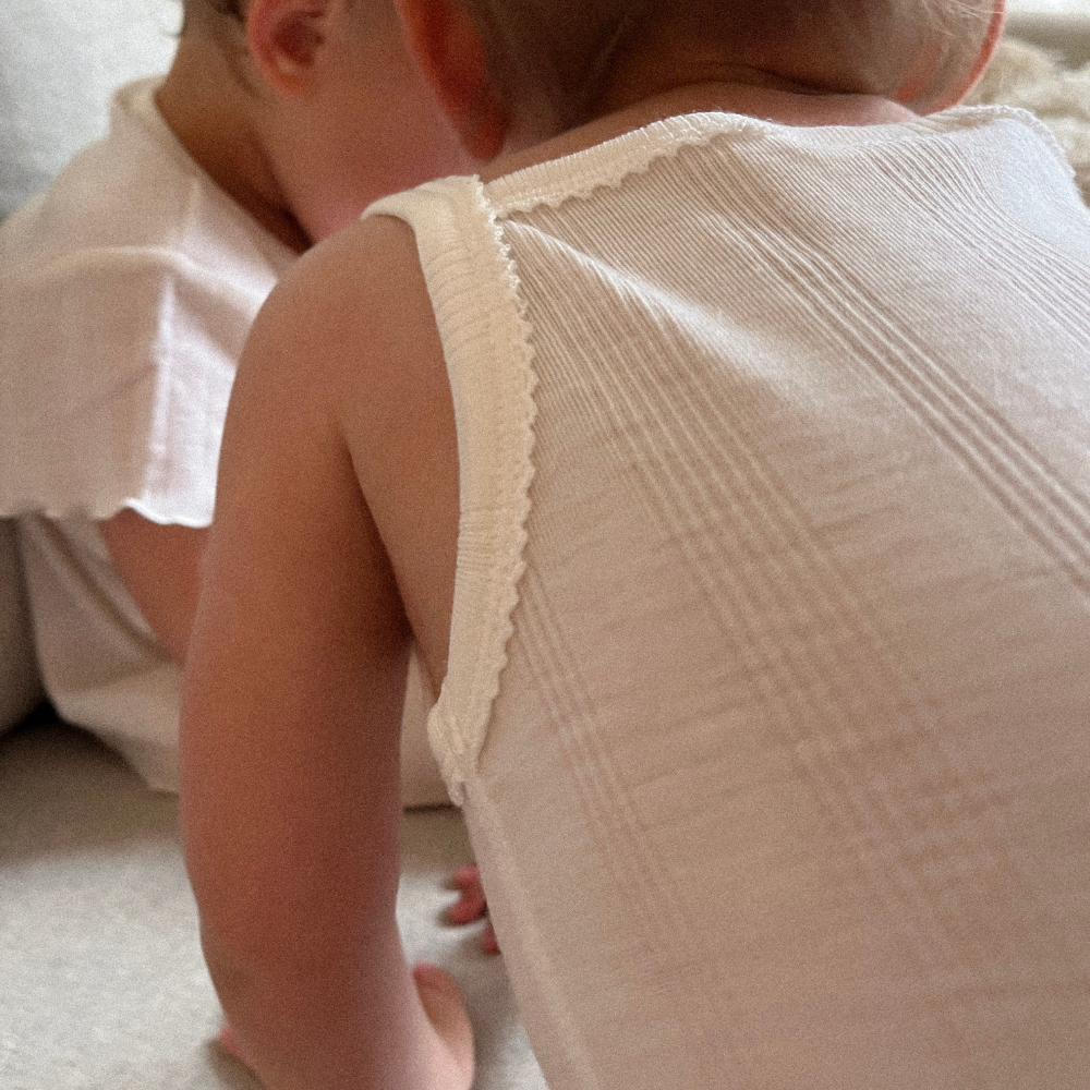 Tothemoon ☾ Tothemoon ☾ - Strap body - Wool & silk - Needle pattern - Natural Clothing 56/62