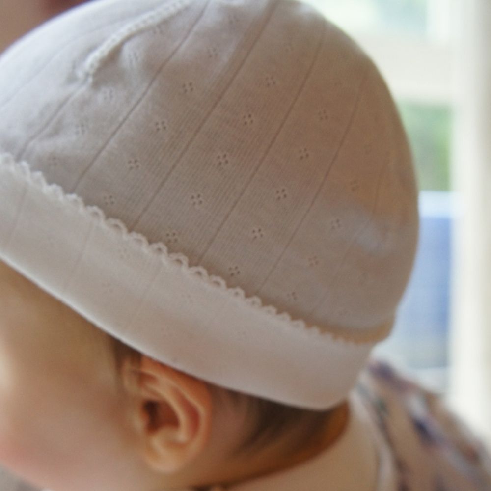 Newborn beanie - Organic cotton - Pointelle