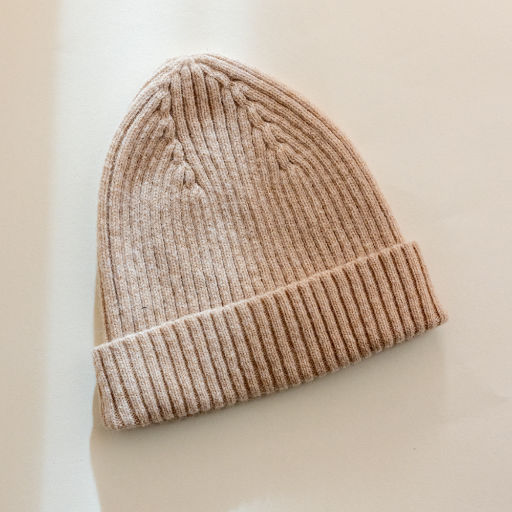 Tothemoon ☾ Beanie - 100% wool - Handmade in Portugal - For you & Mini Outerwear Beige / Adult