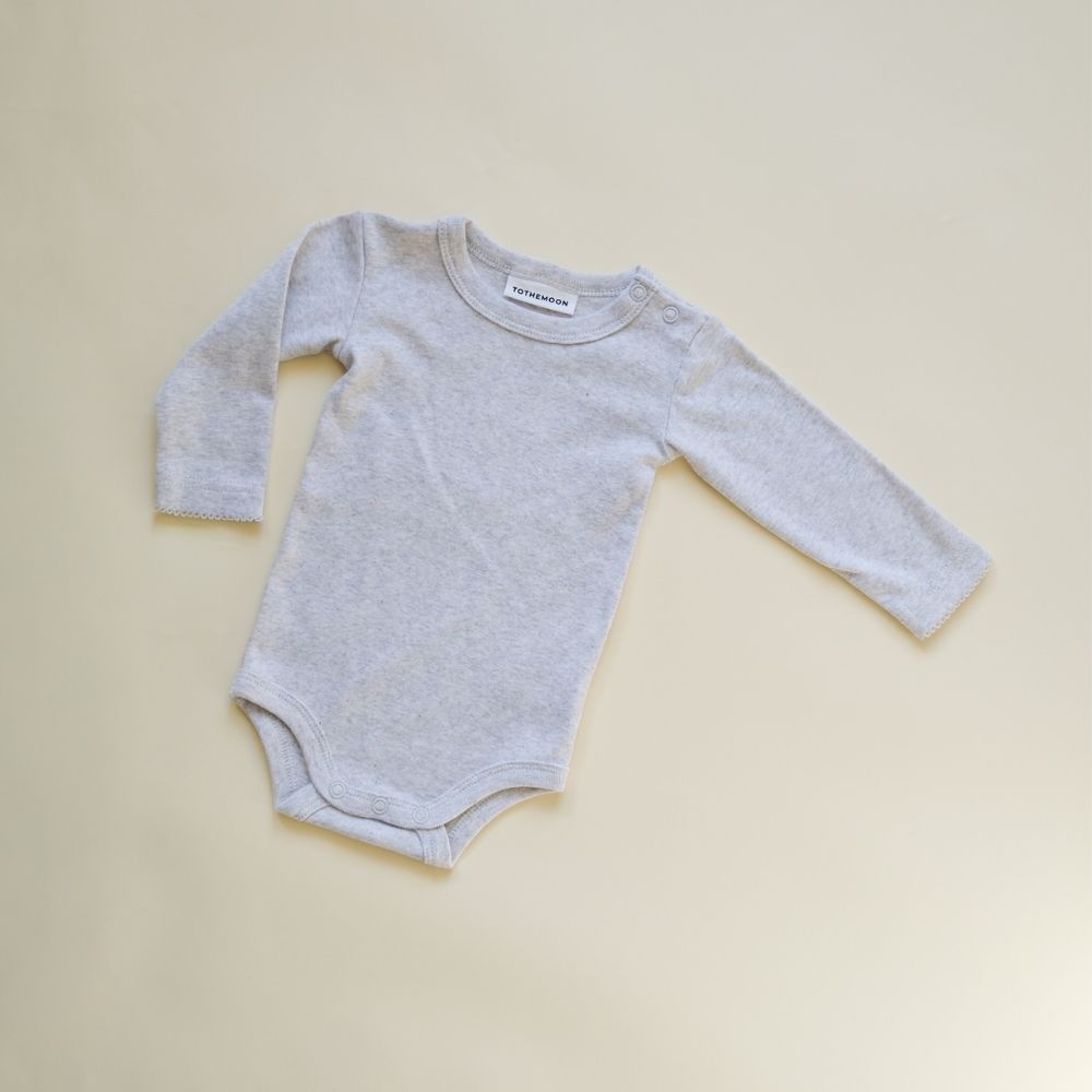 Tothemoon ☾ - Body - Long sleeve - Organic cotton - Light grey
