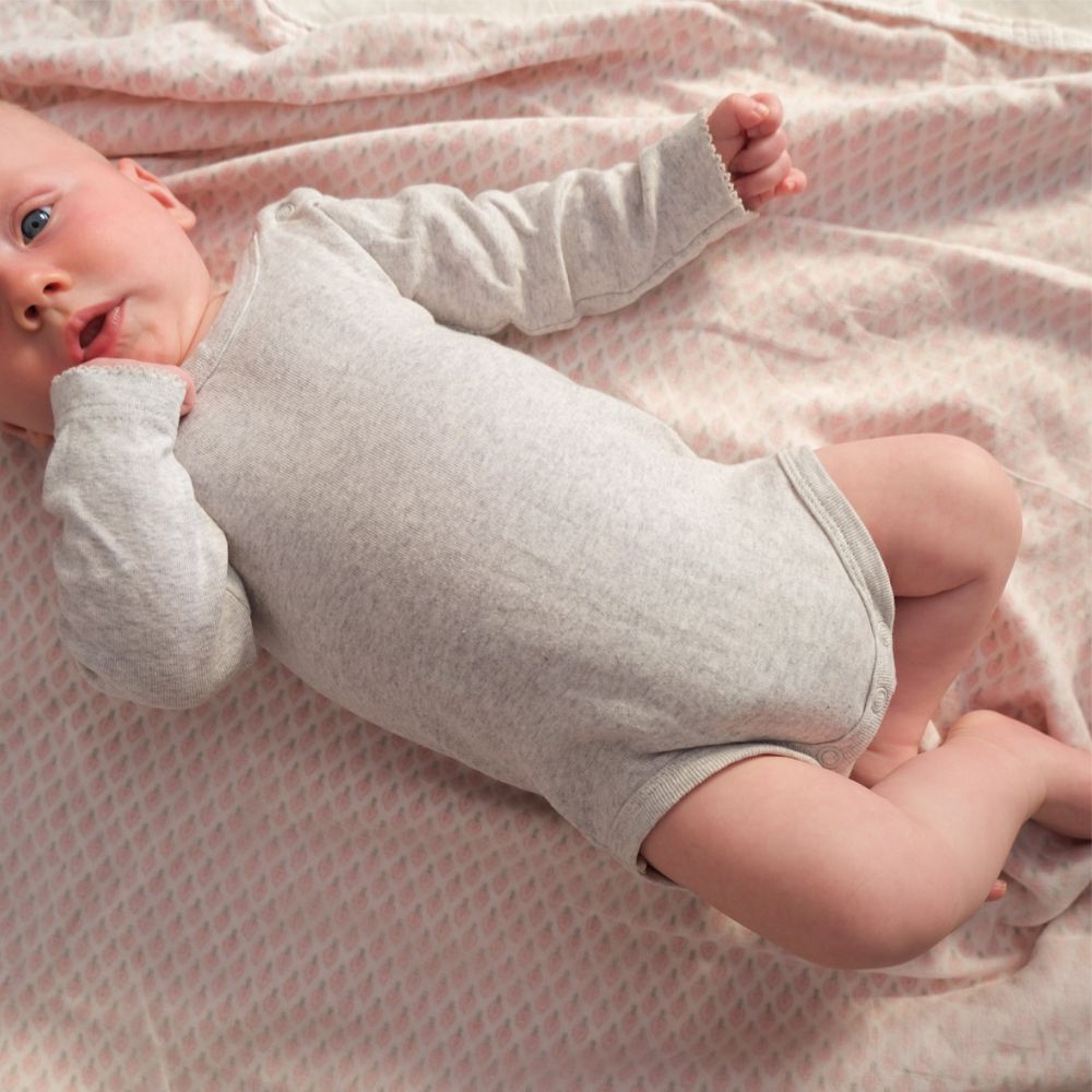 Tothemoon ☾ - Body - Long sleeve - Organic cotton - Light grey