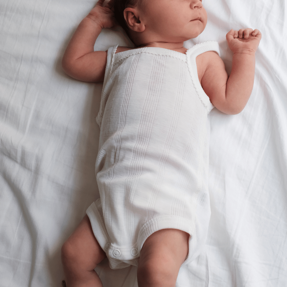 Tothemoon ☾ Tothemoon ☾ - Strap body - Wool & silk - Needle pattern - Natural Clothing 56/62