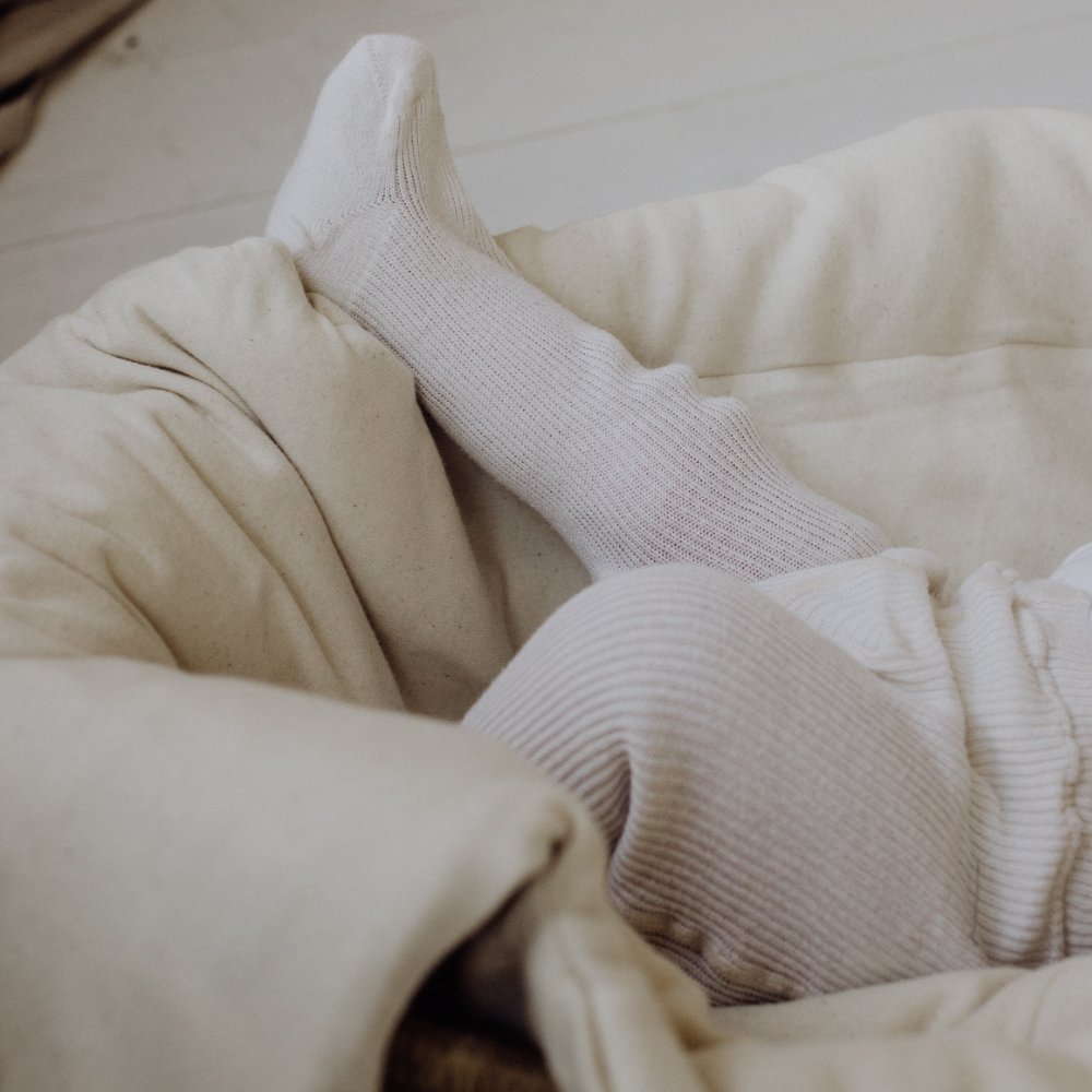 Tothemoon ☾ Baby tights - Organic cotton Socks & Tights Natural / 56