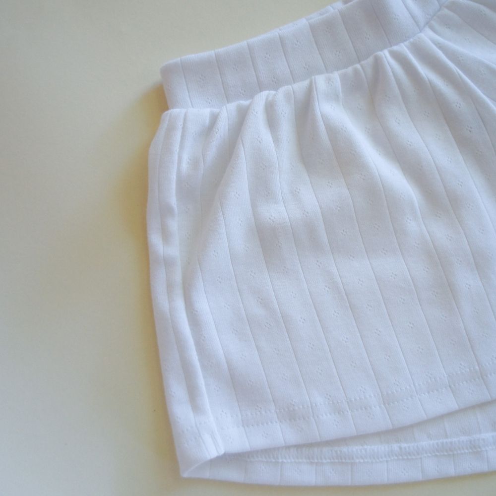 Shorts - Organic cotton - Pointelle