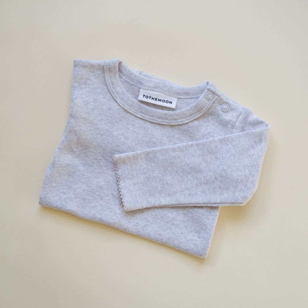 Tothemoon ☾ - Body - Long sleeve - Organic cotton - Light grey