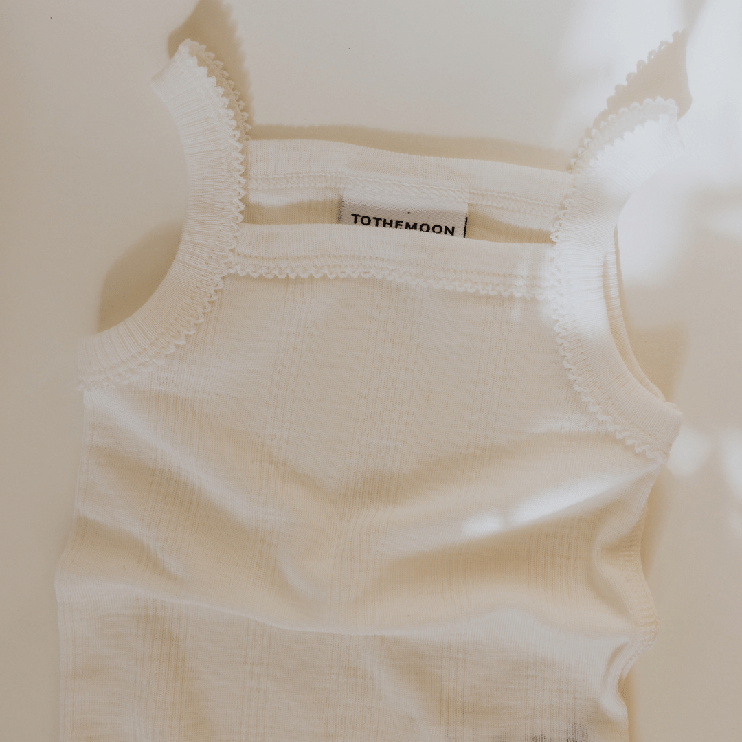 Tothemoon ☾ Tothemoon ☾ - Strap body - Wool & silk - Needle pattern - Natural Clothing 56/62
