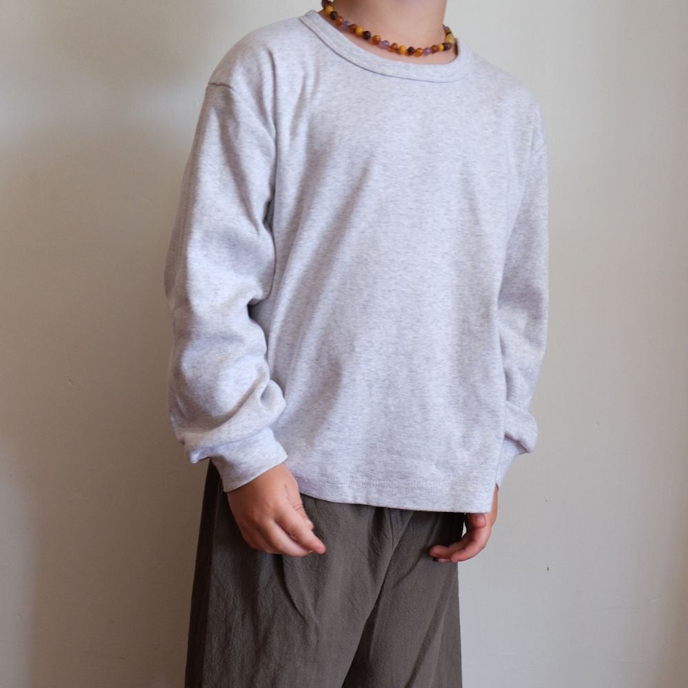 Tothemoon ☾ - Shirt - Long sleeve - Cuffed sleeves - Organic cotton - Light grey