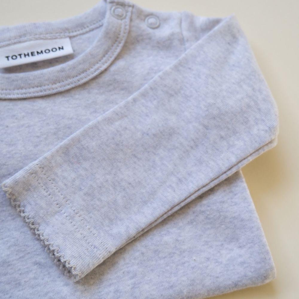 Tothemoon ☾ - Body - Long sleeve - Organic cotton - Light grey
