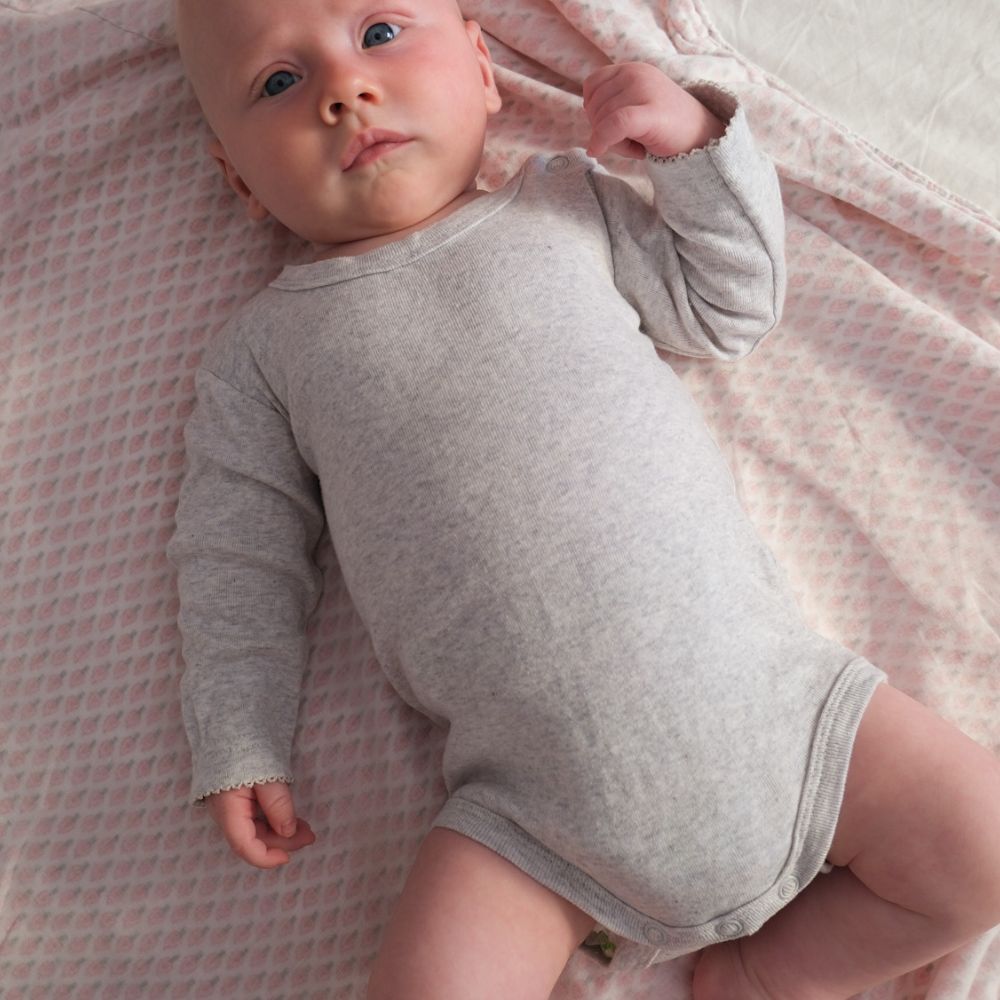 Tothemoon ☾ - Body - Long sleeve - Organic cotton - Light grey