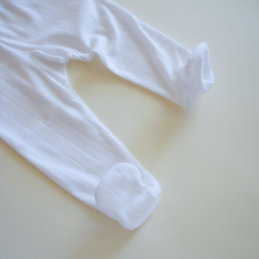 Footed baby pants - Organic cotton - Pointelle