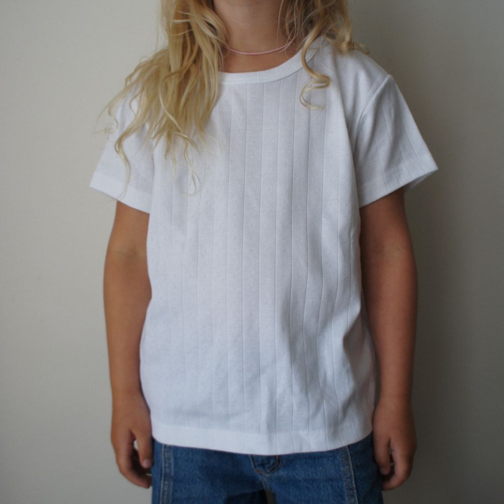 Shirt - Short sleeve - Organic cotton - Pointelle