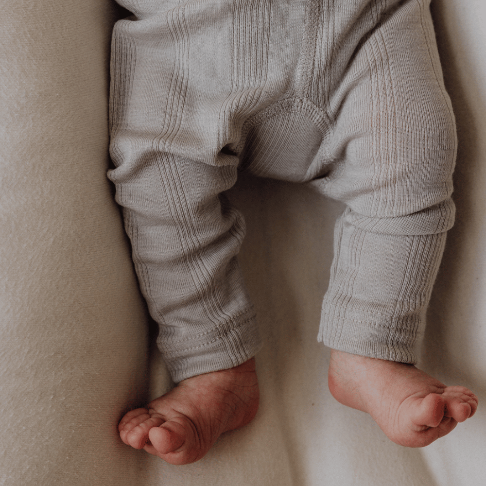 Tothemoon ☾ Tothemoon ☾ - Baby pants - Wool & silk - Needle pattern - Dove Clothing 50