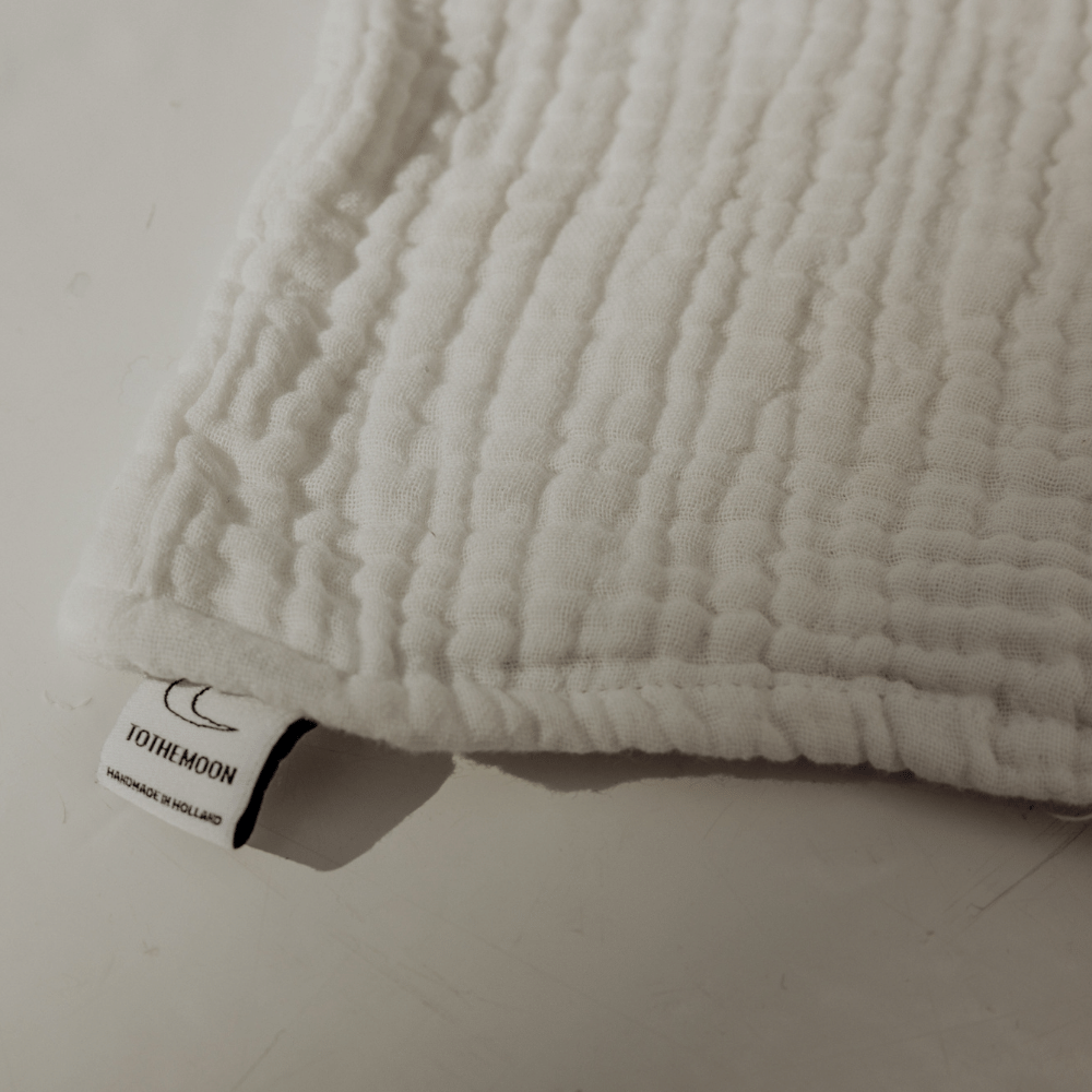 Tothemoon ☾ Tothemoon ☾ - Cotton Gauze Washcloths - Set of 3 - 4 Layers - Handmade Accessoires Clear White