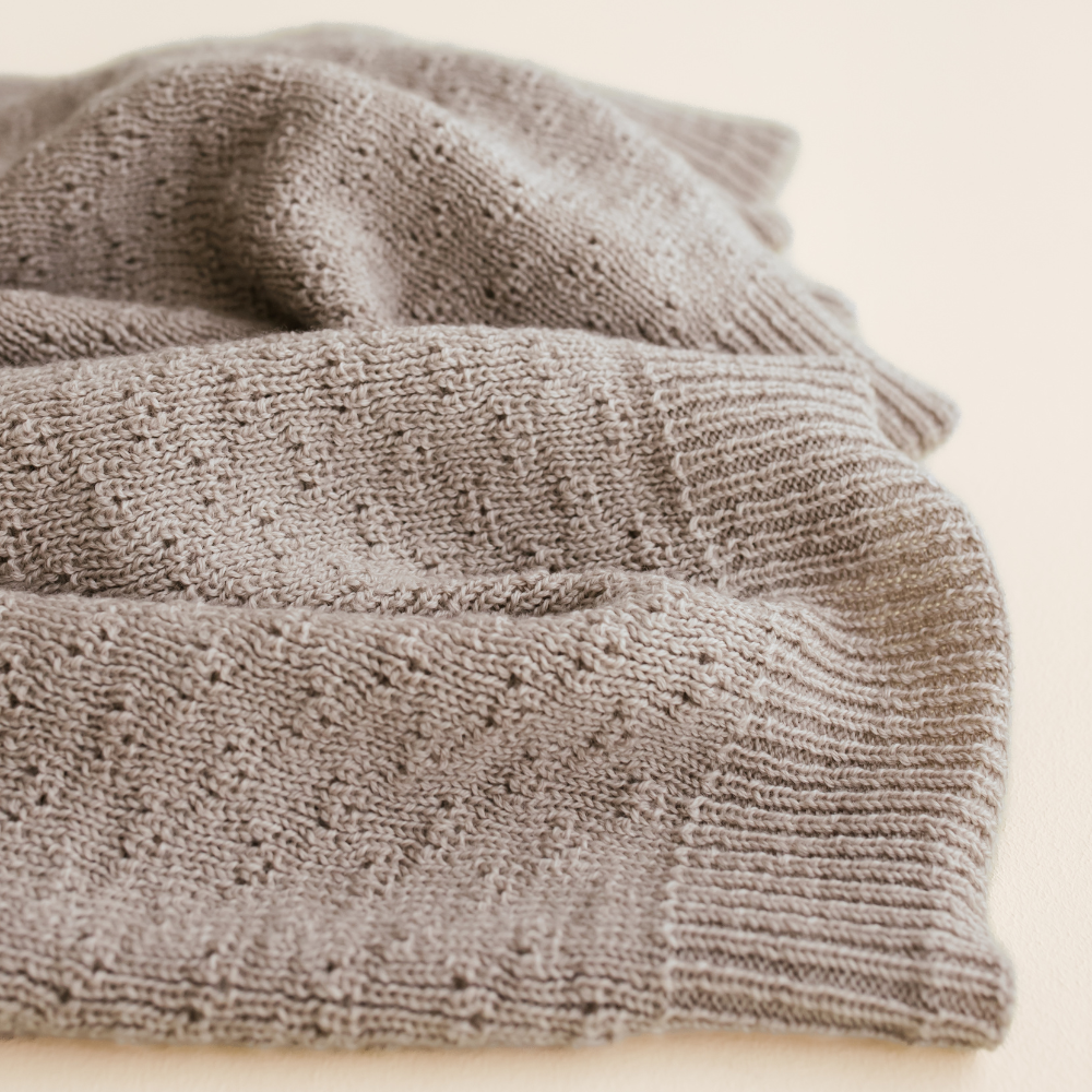 Hvid Hvid x Zoen voor Gust - Dora blanket - 100% Merino wool - Thick knit - Sesame Blankets Default Title