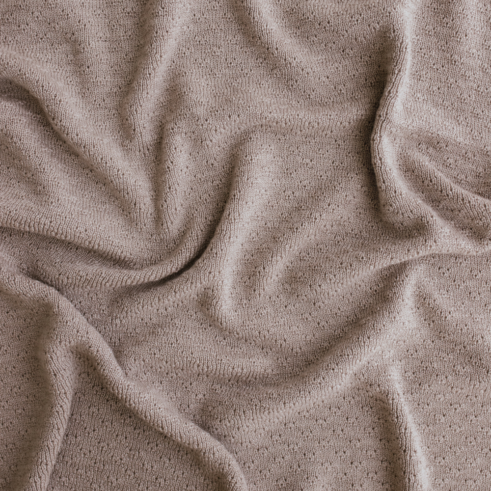 Hvid Hvid x Zoen voor Gust - Dora blanket - 100% Merino wool - Thick knit - Sesame Blankets Default Title