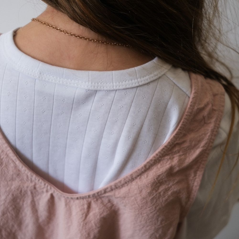 Ziggy dress - V-shaped back - 100% Cotton - Handmade in Holland - Old Rose