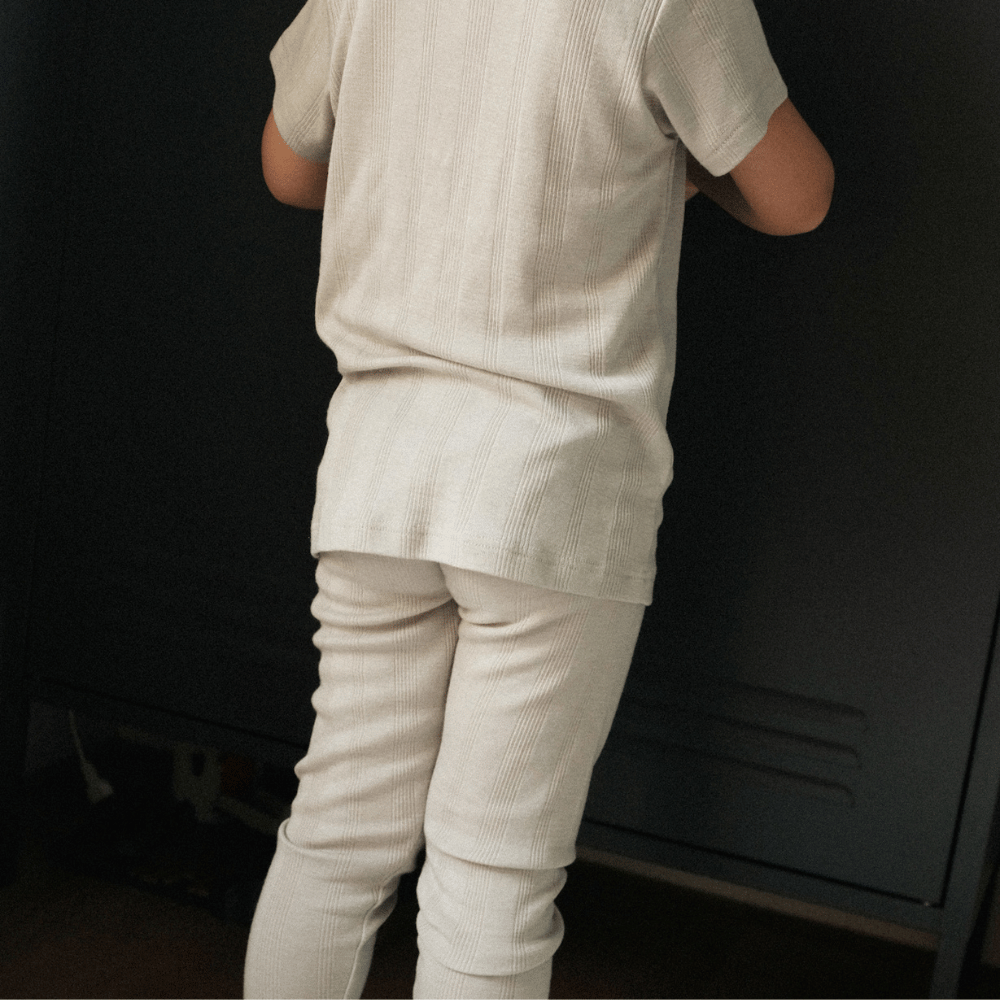 Tothemoon ☾ Tothemoon ☾ - Leggings - Wool & silk - Needle pattern - Dove Clothing 86/92