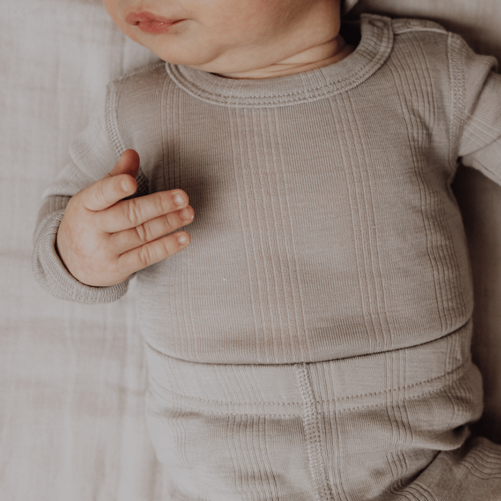 Tothemoon ☾ Tothemoon ☾ - Body - Long sleeve - Wool & Silk - Needle pattern - Dove Clothing 50