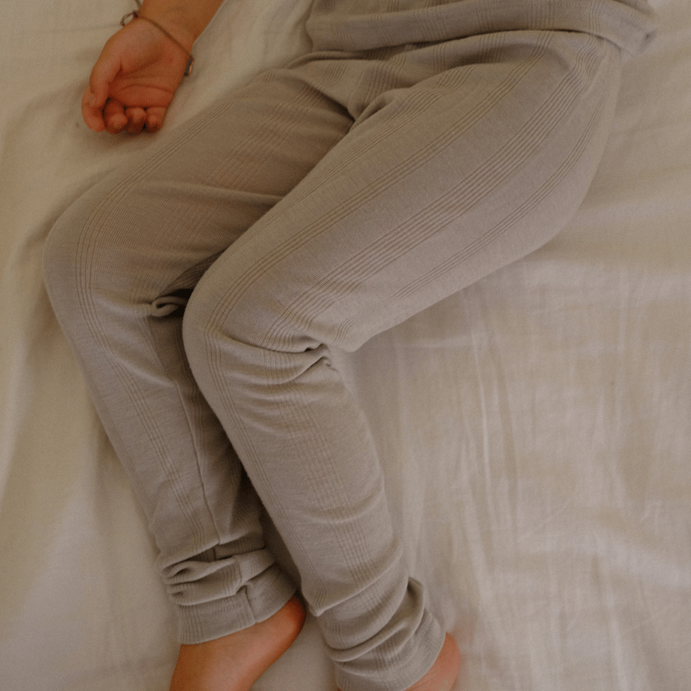 Tothemoon ☾ Tothemoon ☾ - Leggings - Wool & silk - Needle pattern - Dove Clothing 86/92