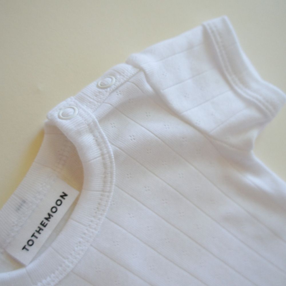 Body - Short sleeve - Organic cotton - Pointelle