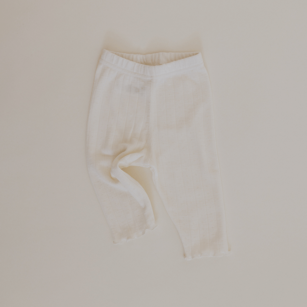 Tothemoon ☾ Tothemoon ☾ - Baby pants - Curled ends - Wool & silk - Pointelle Clothing 50