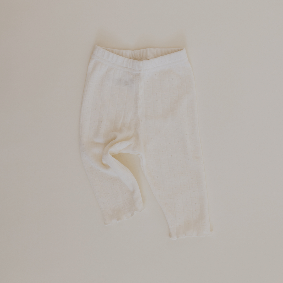 Tothemoon ☾ Tothemoon ☾ - Baby pants - Curled ends - Wool & silk - Pointelle Clothing 50