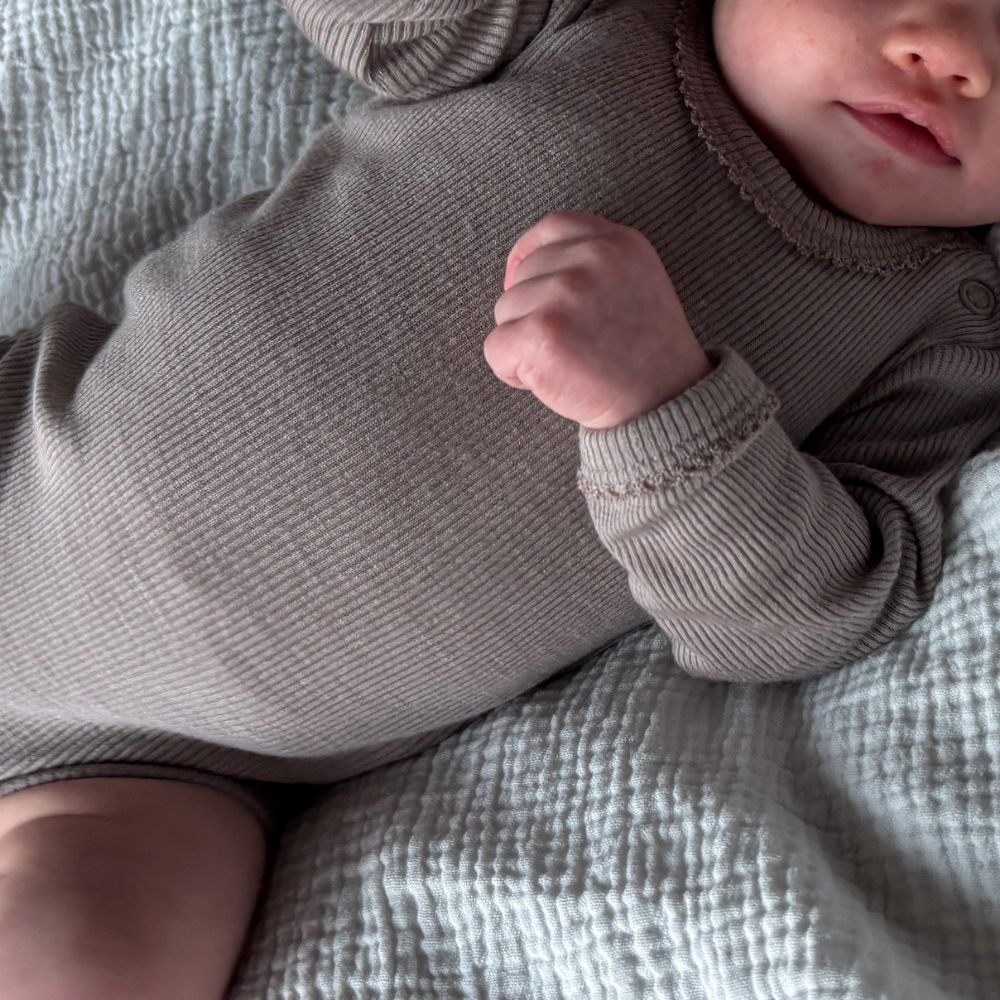 Body - Long sleeve - 100% Wool - Rib - Taupe