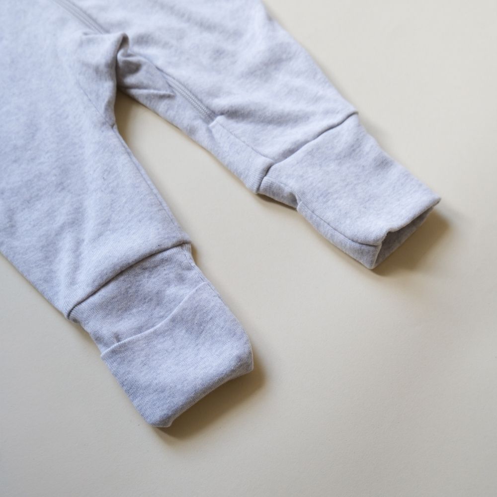Tothemoon ☾ - Sleep suit - 2 in 1 Foot - With zipper - Organic cotton - Light grey
