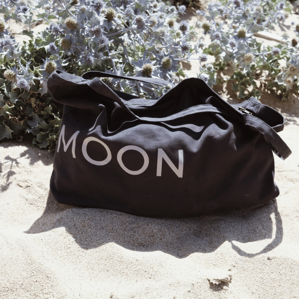 Tothemoon ☾ Tothemoon ☾ - Diaper bag with zipper - 100% Cotton Black print