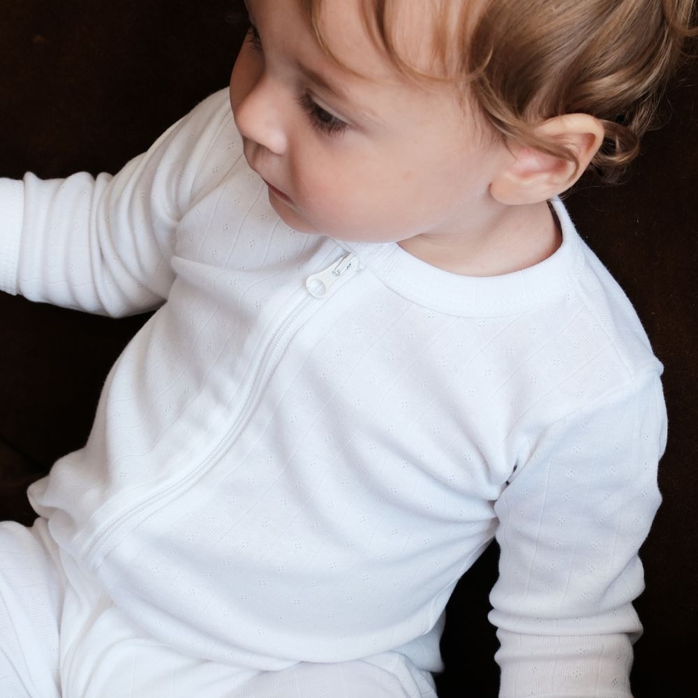 Sleep suit - 2 in 1 Foot - With zipper - Organic cotton - Pointelle