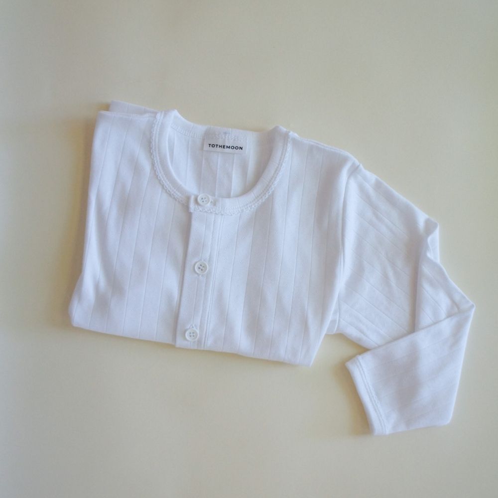 Kids Cardigan - Organic cotton - Pointelle