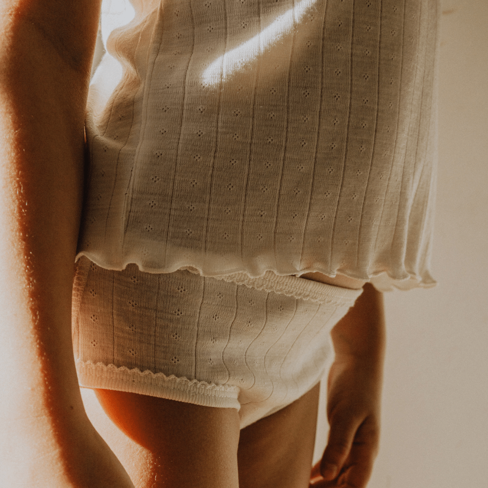 Tothemoon ☾ Tothemoon ☾ - Undies - Wool & silk - Pointelle - 2-pack Clothing 86/92