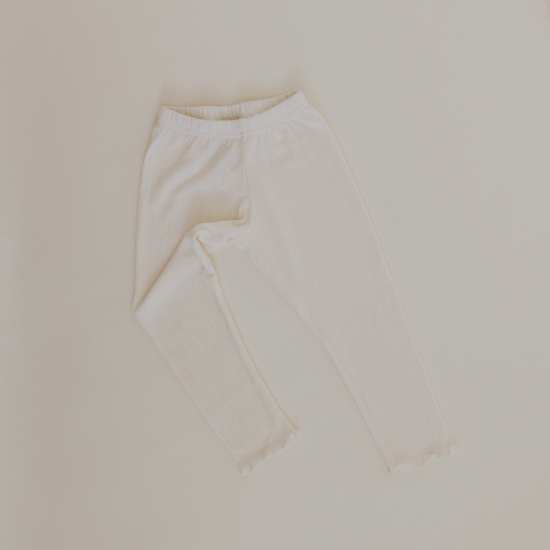 Tothemoon ☾ Tothemoon ☾ - Leggings - Curled ends - Wool & silk - Pointelle Clothing 86/92