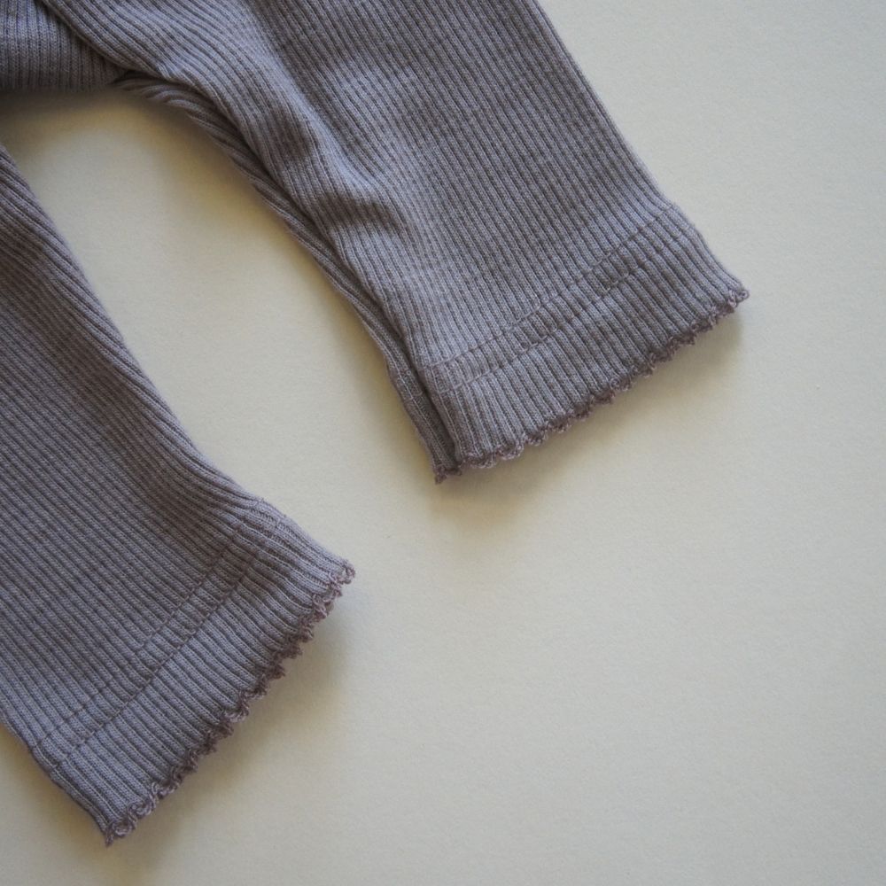 Baby pants - 100% Wool - Rib - Taupe