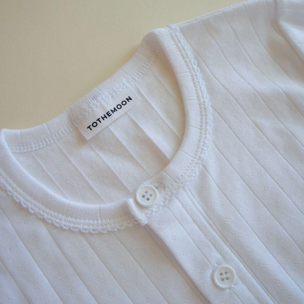 Kids Cardigan - Organic cotton - Pointelle