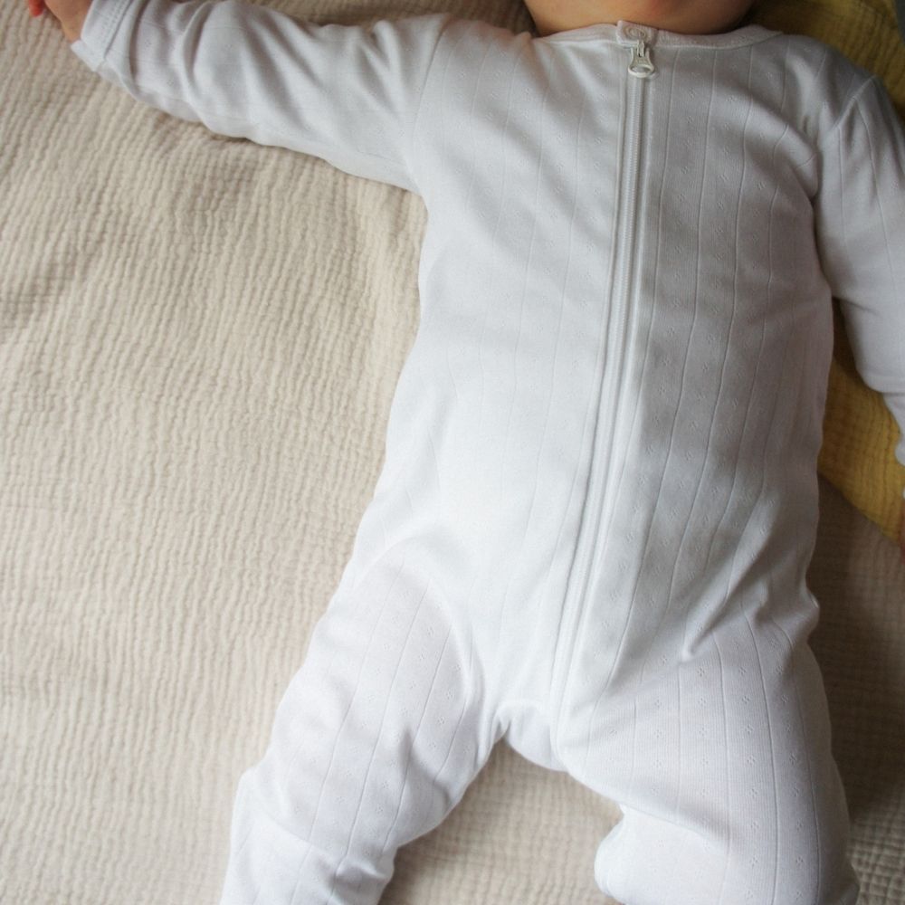 Sleep suit - 2 in 1 Foot - With zipper - Organic cotton - Pointelle
