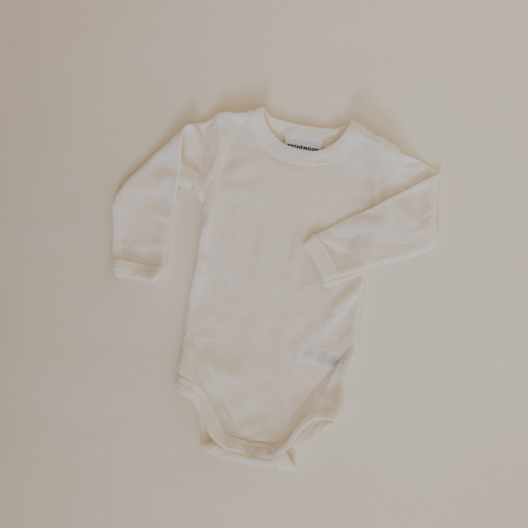 Tothemoon ☾ Tothemoon ☾ - Body - Long sleeve - Wool & silk - Needle pattern - Natural Clothing 50