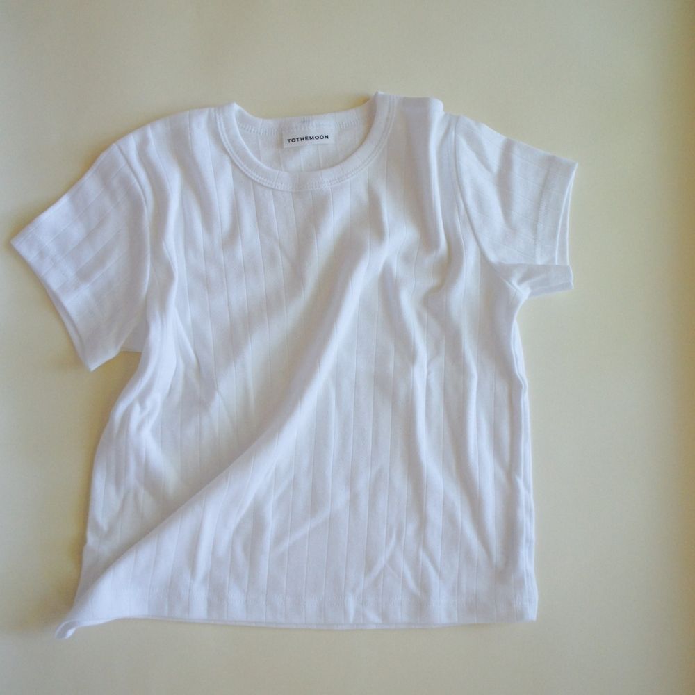 Shirt - Short sleeve - Organic cotton - Pointelle
