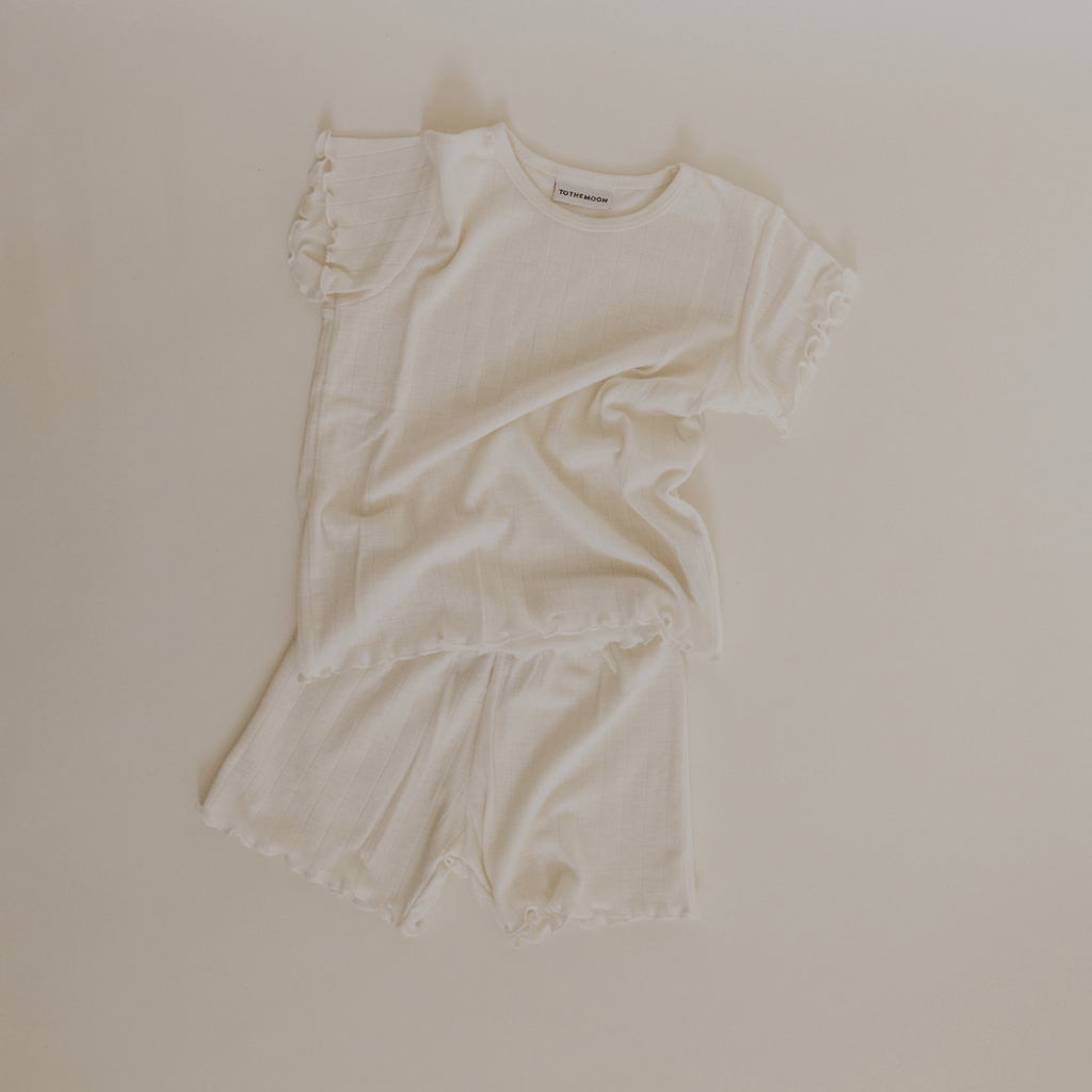 Tothemoon ☾ Tothemoon ☾ - Shorts - Curled ends - Wool & silk - Pointelle Clothing 86/92