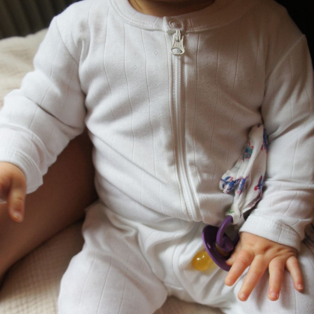 Sleep suit - 2 in 1 Foot - With zipper - Organic cotton - Pointelle