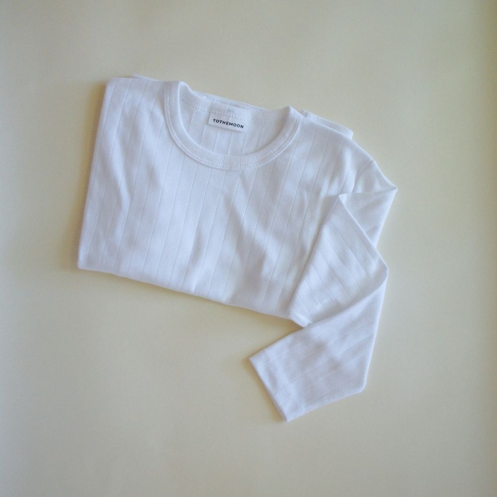 Shirt - Long sleeve - Organic cotton - Pointelle