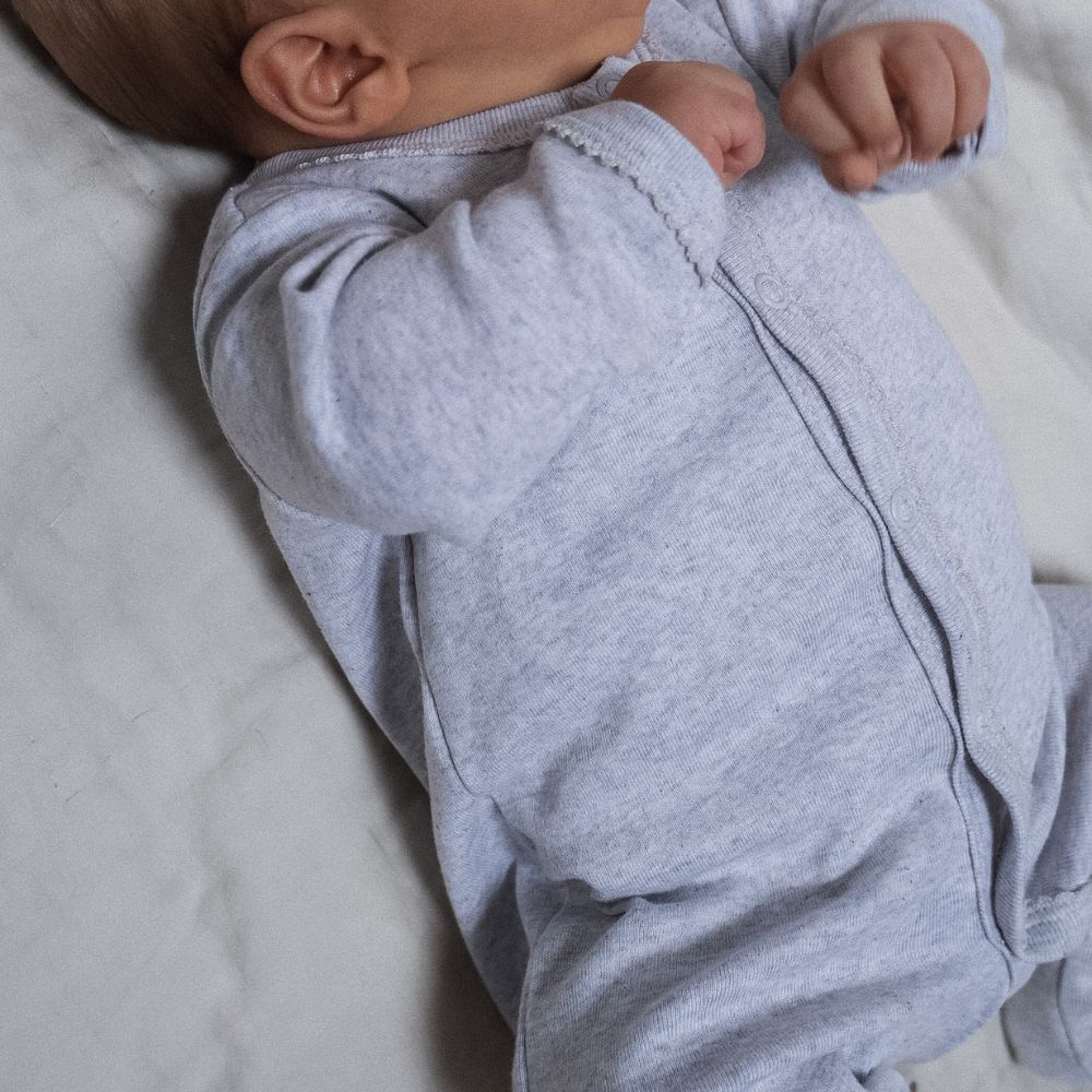 Tothemoon ☾ - Sleep suit - 2 in 1 Foot - Organic cotton - Light grey